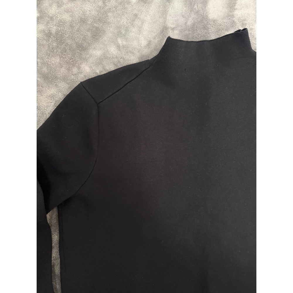 Antonio Melani Women's Small Black Mock Neck Sweater Cropped Career Minimalist - Picture 7 of 11